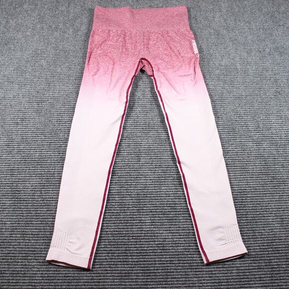 Gymshark Leggings Womens Small Pink Ombre Seamless High Waist - Picture 2 of 8